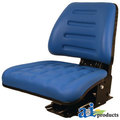 A & I Products Seat w/ Trapezoid Backrest, BLUE, 300 lb / 136 kg Weight Limit 21.75" x18.5" x10" A-T222BU